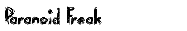 Paranoid Freak font preview
